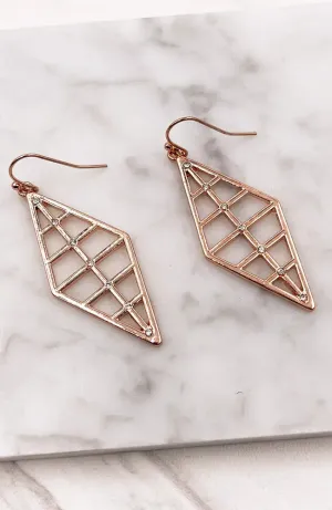 ROSE GOLD CAGE EARRINGS