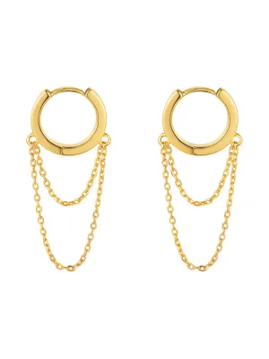 Round Double Chain Earrings
