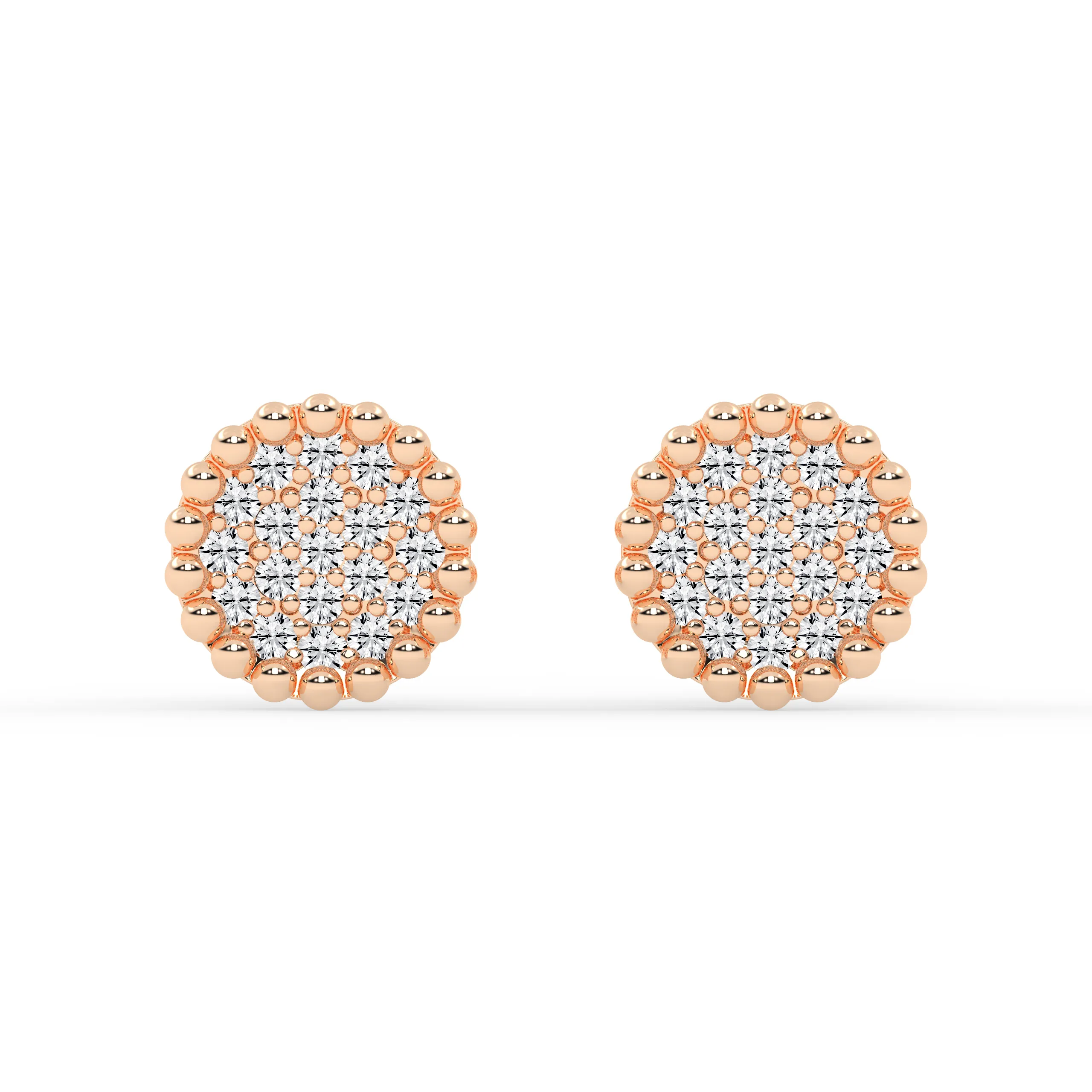 Shimmering gold diamond Gold studs