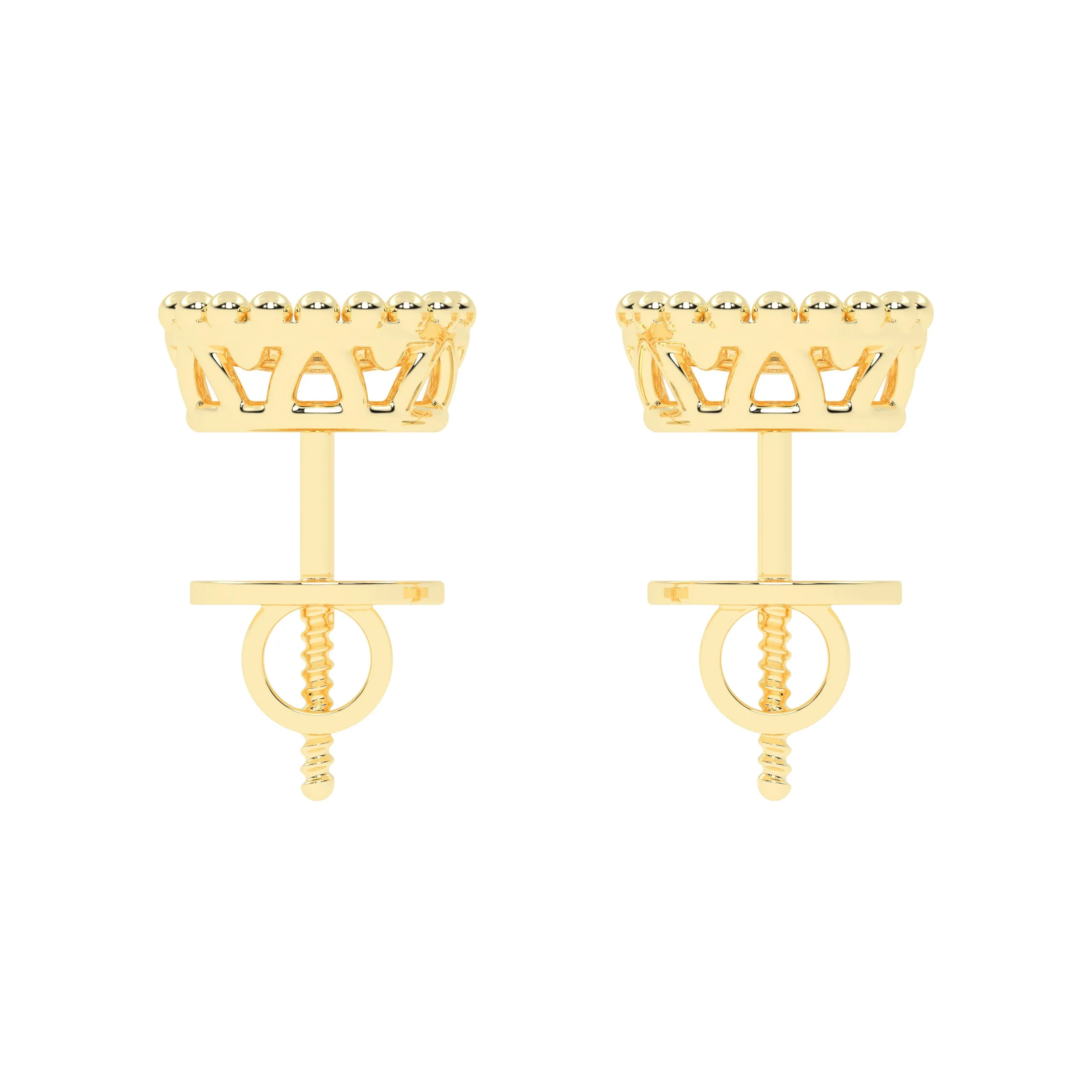 Shimmering gold diamond Gold studs