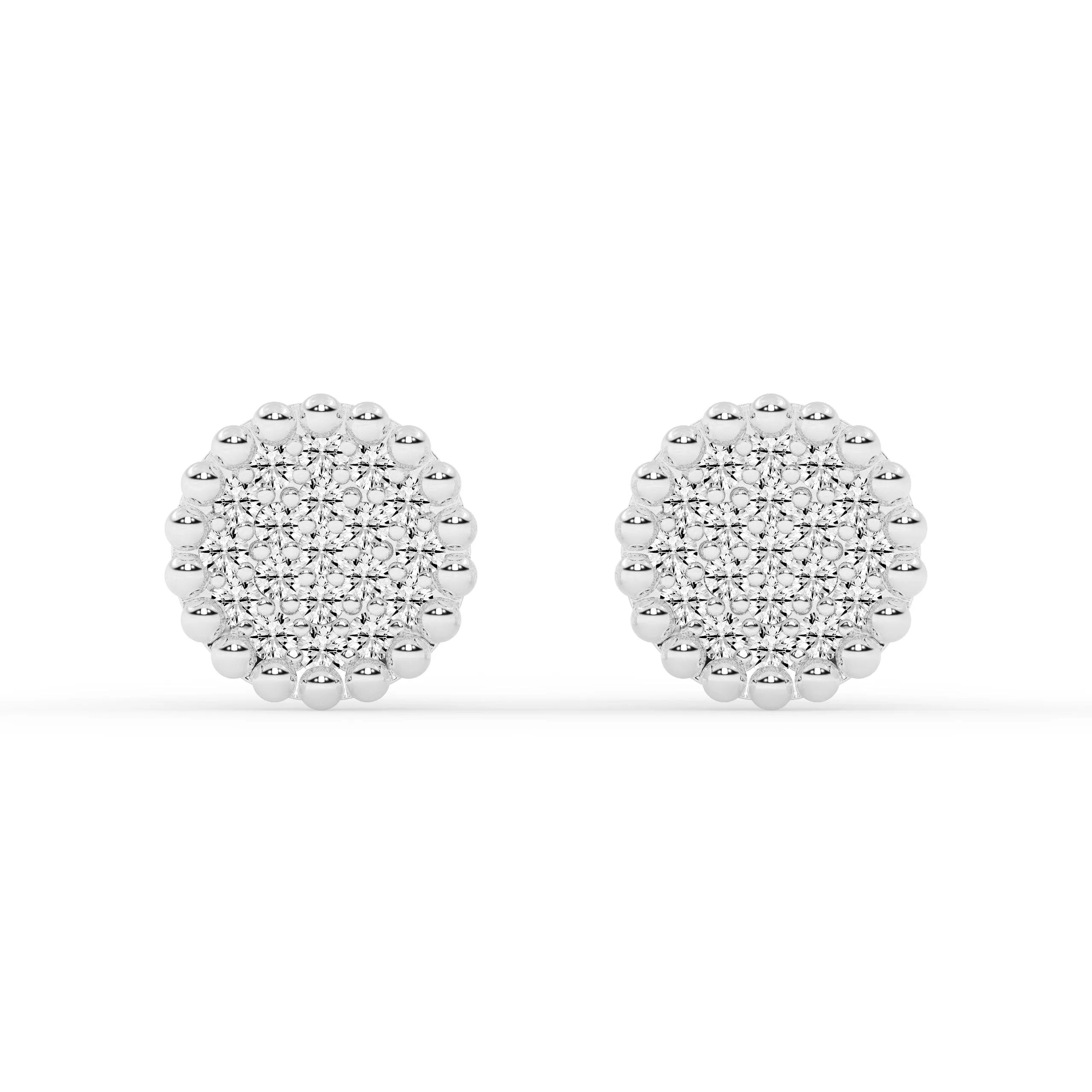 Shimmering gold diamond Gold studs