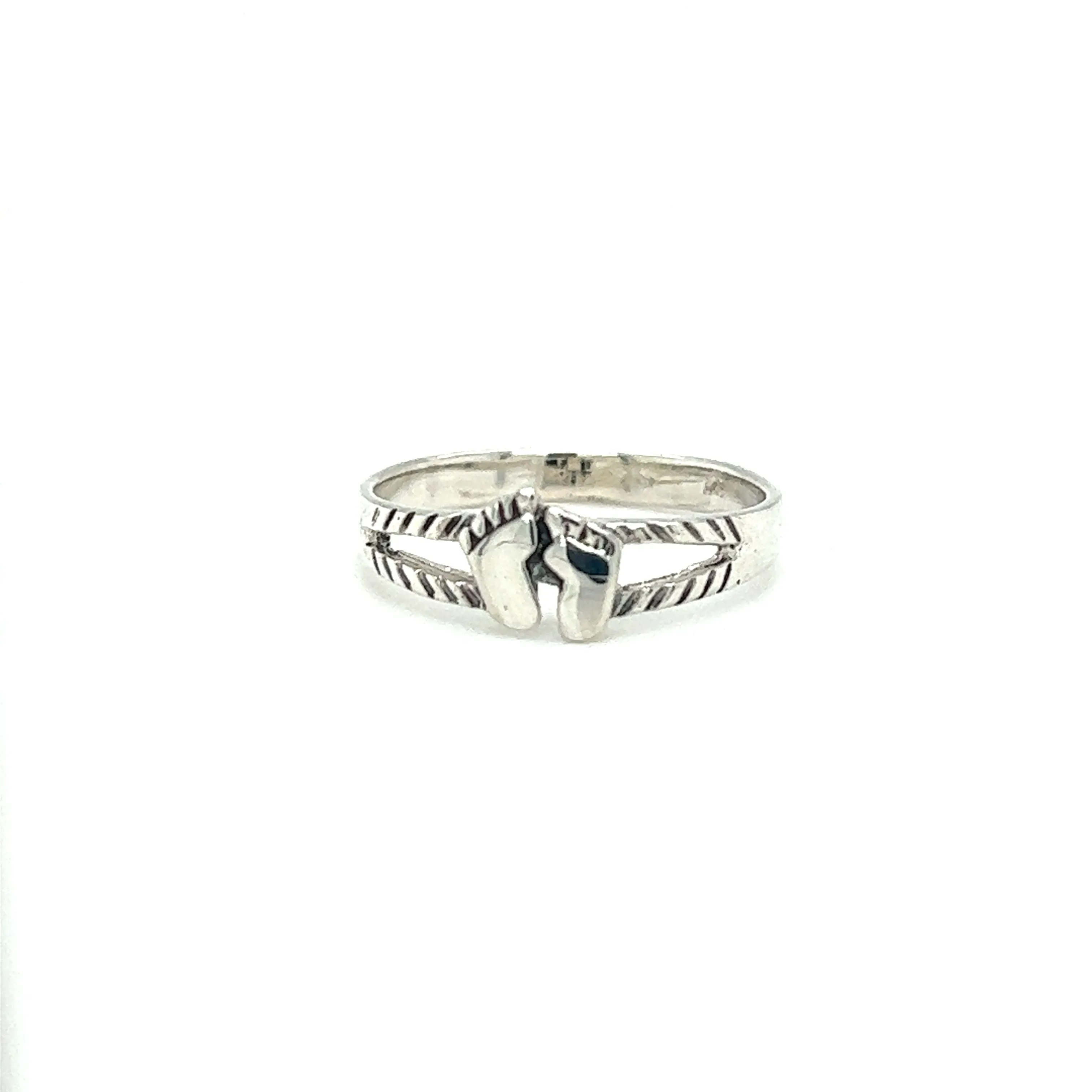 Silver Footprint Ring