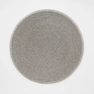 Silver hand beaded placemat