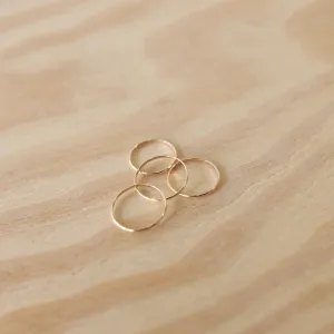 Simple First Knuckle Ring, 14k Gold