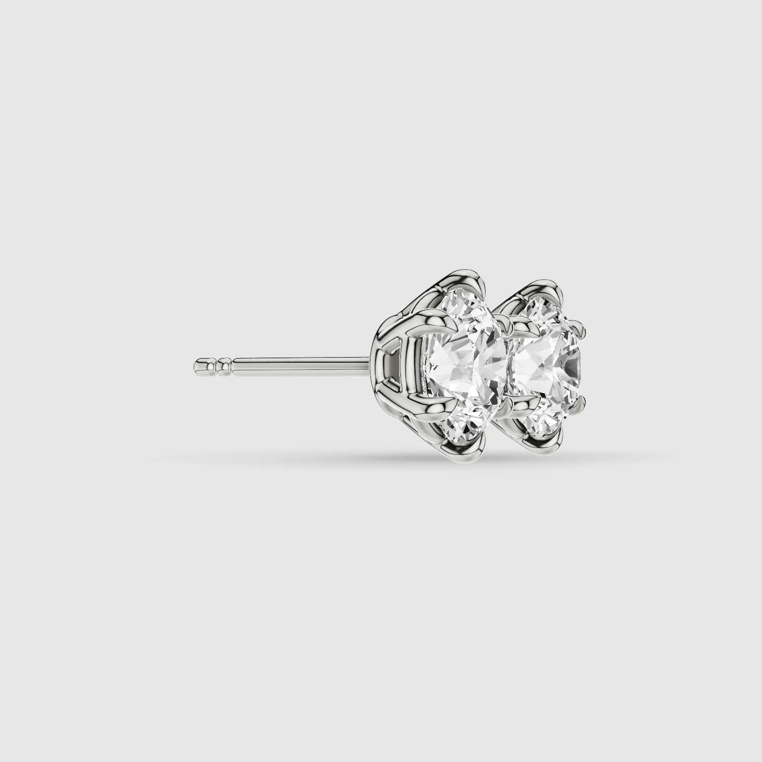 Six-Prong Solitaire Lab Grown Diamond Studs-Round