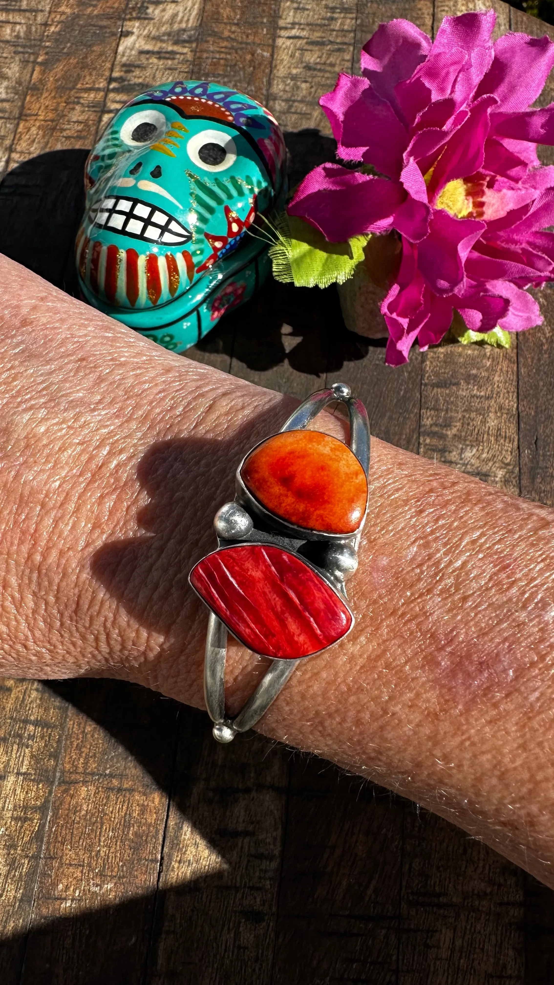 Spiny 2 Stone Cuff #1
