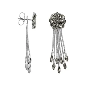 Stardust Pavé Octopus Dangle Sterling Silver Earrings