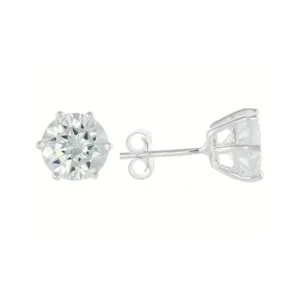 Sterling Silver 3mm Round CZ Stud Earrings