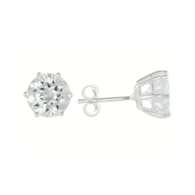 Sterling Silver 3mm Round CZ Stud Earrings