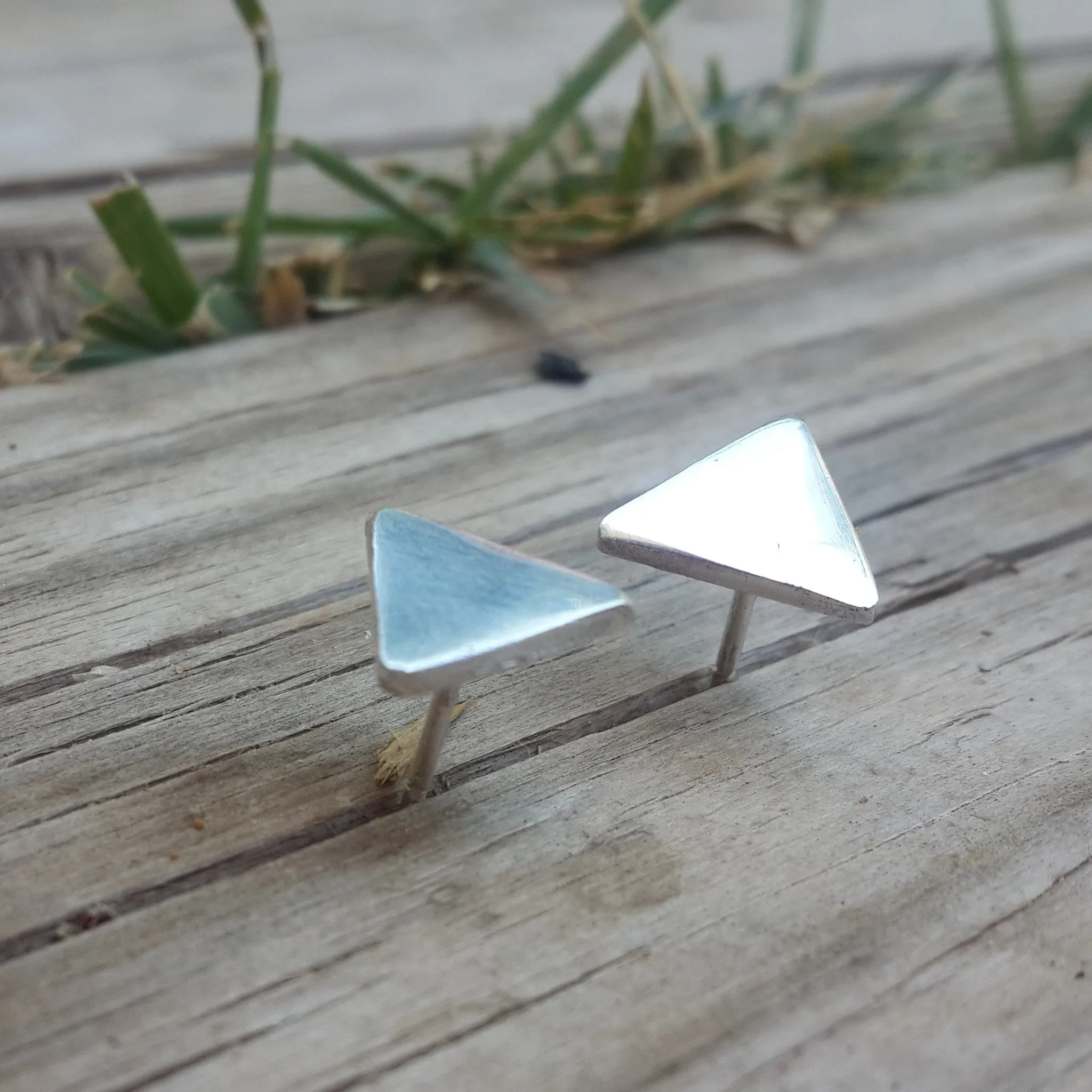 Sterling Silver Triangle stud Earrings