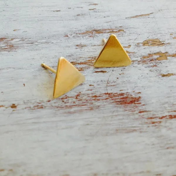 Sterling Silver Triangle stud Earrings