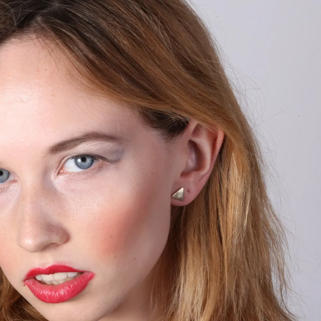 Sterling Silver Triangle stud Earrings