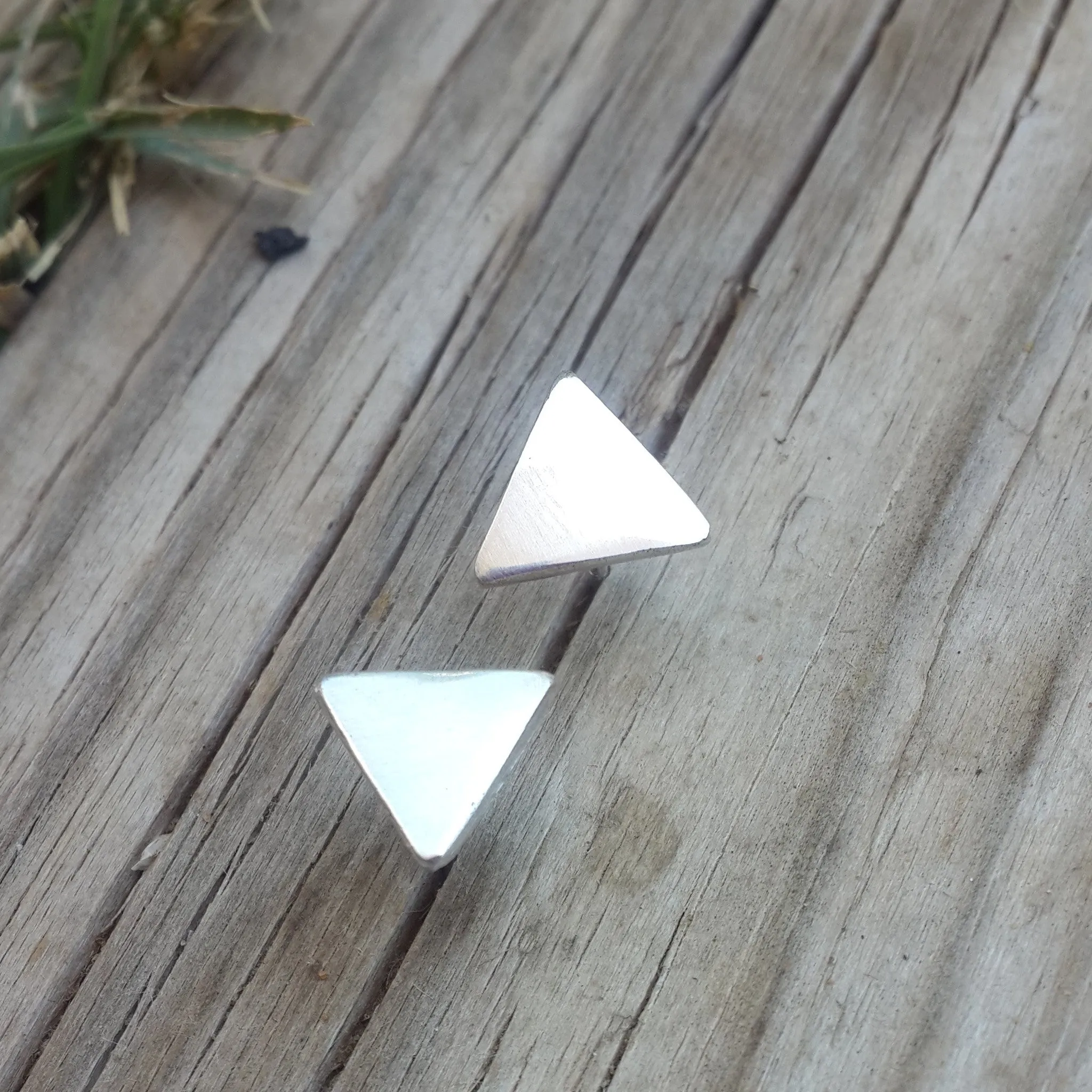 Sterling Silver Triangle stud Earrings