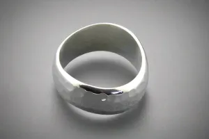 swerve ring - hammered sterling silver