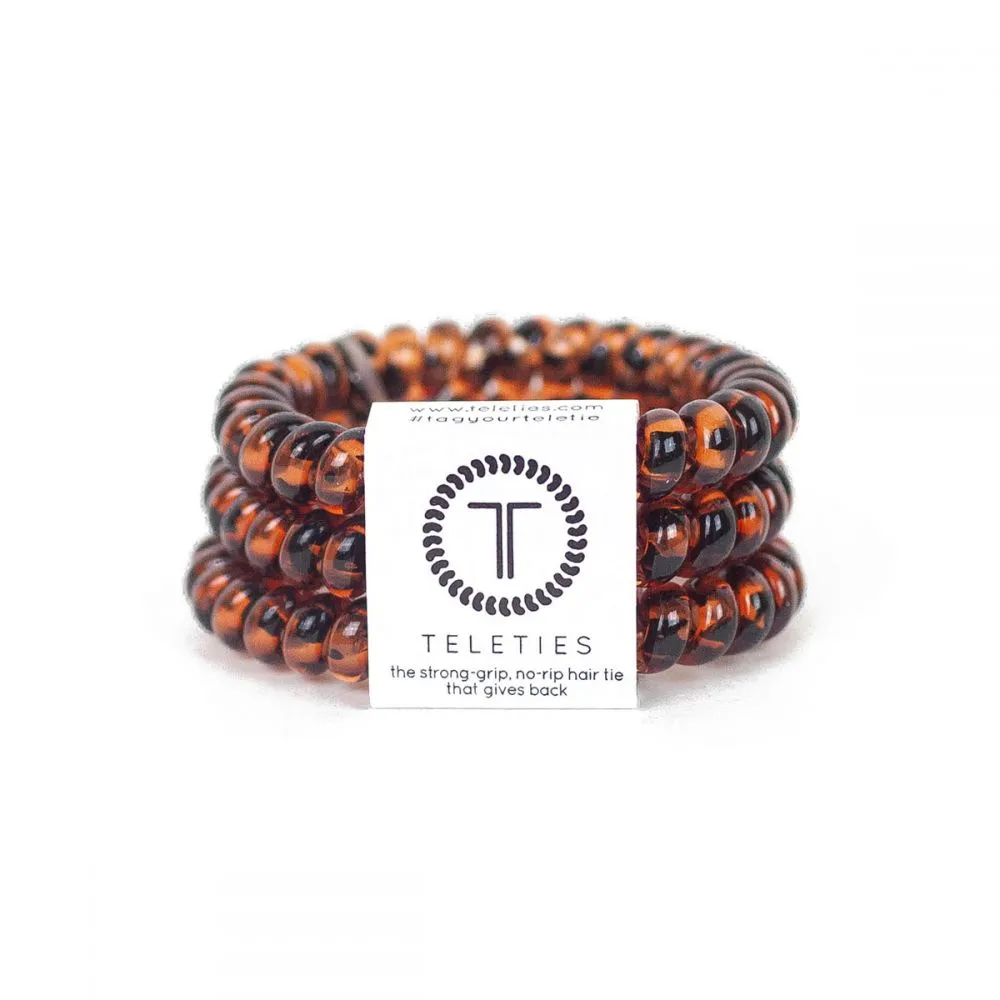 Teleties Hair Tie - Small Band Pack of 3 - Tortoise