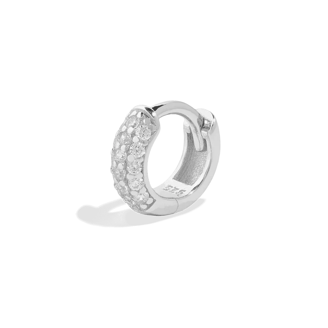 THE AURORA MINI HUGGIE HOOP - sterling silver
