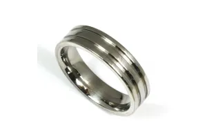Titanium Grooved Band