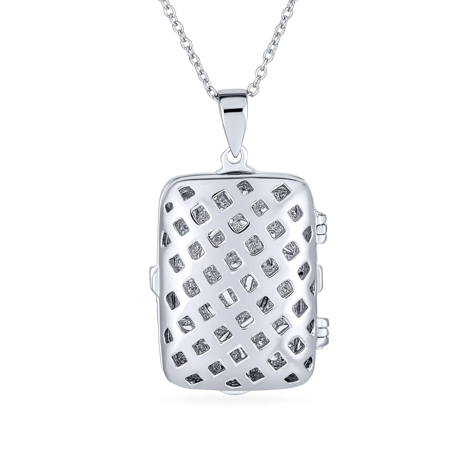 Traditional Filigree Infinity Perfume Diffuser Locket Necklace in Sterling Silver