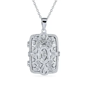 Traditional Filigree Infinity Perfume Diffuser Locket Necklace in Sterling Silver