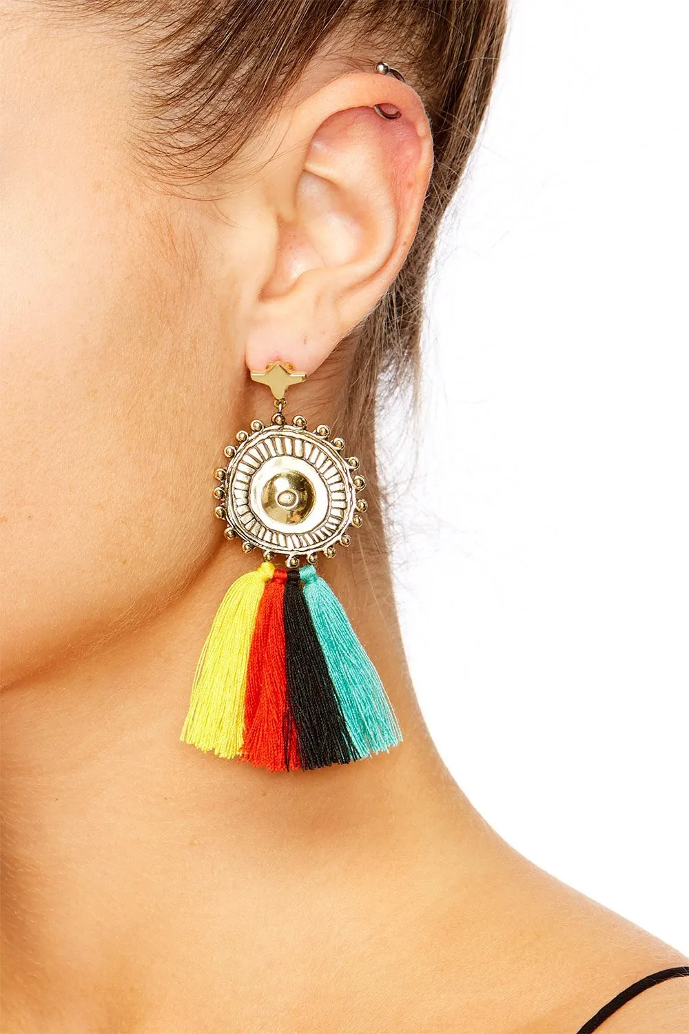 TUTTI FRUITTI EARRINGS GOLD BRASS