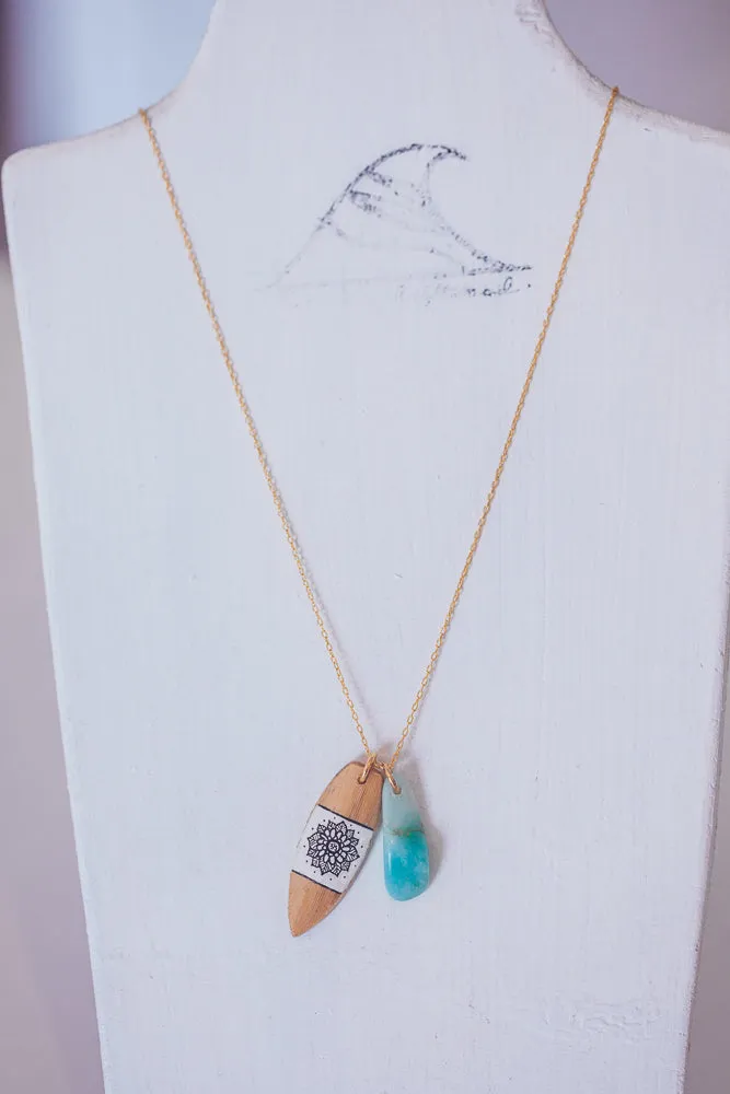 UNIQUE SURF GOLD NECKLACE