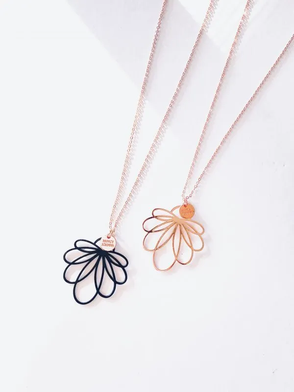 Water Lilly Pendant Rose Gold