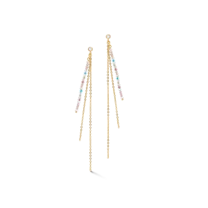 Waterfall Delicate earrings gold multicolor pastell romantic