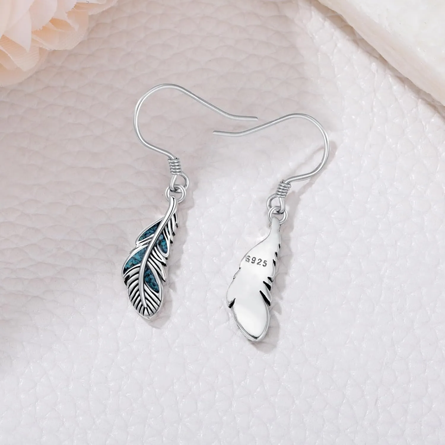 Western Earrings for Women 925 Sterling Silver Turquoise Western Country Dangle Drop Earrings Country Jewelry Gifts for Cowgirl Cowboy