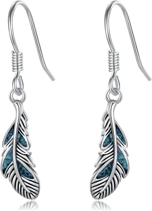 Western Earrings for Women 925 Sterling Silver Turquoise Western Country Dangle Drop Earrings Country Jewelry Gifts for Cowgirl Cowboy