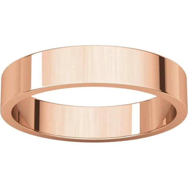 Wide Flat Modern Simple Comfort-fit Wedding Band