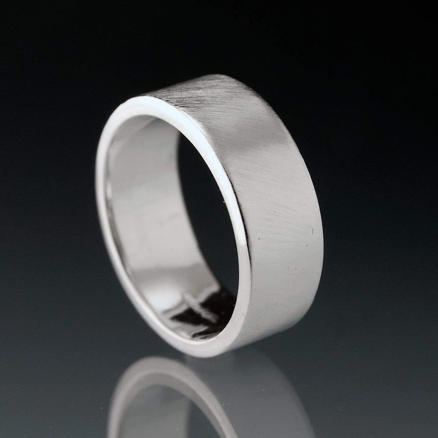 Wide Flat Modern Simple Comfort-fit Wedding Band