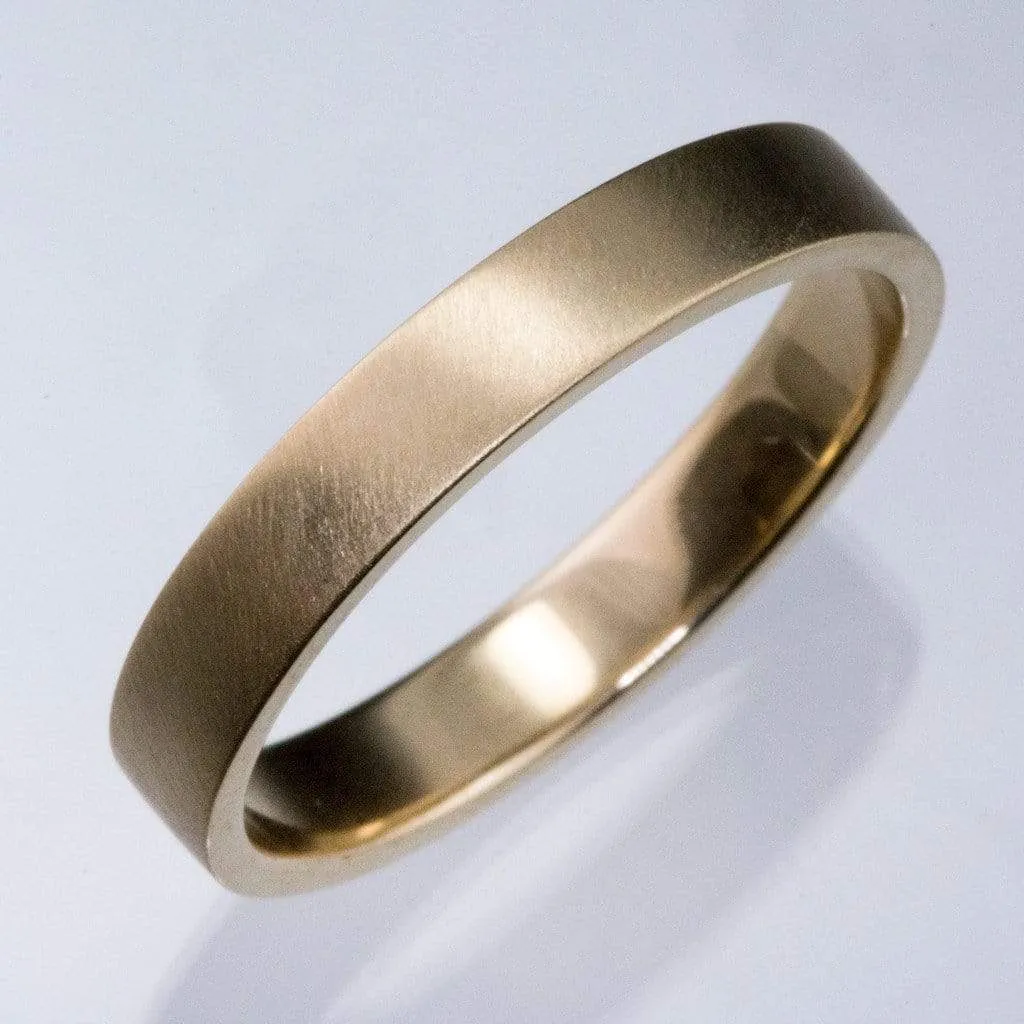 Wide Flat Modern Simple Comfort-fit Wedding Band