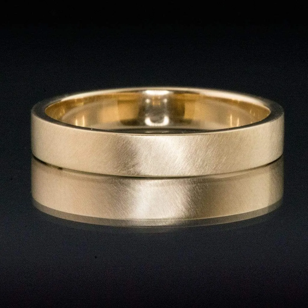 Wide Flat Modern Simple Comfort-fit Wedding Band