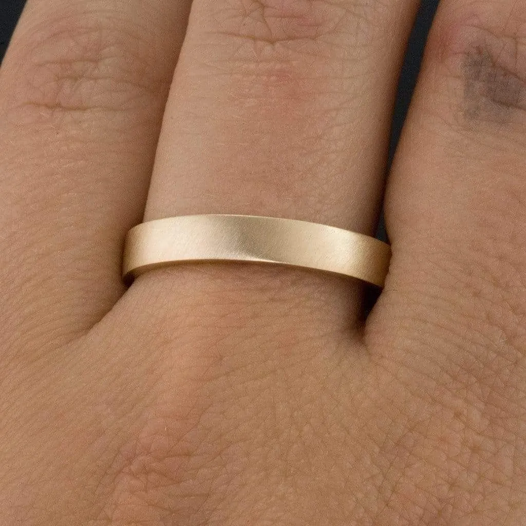 Wide Flat Modern Simple Comfort-fit Wedding Band
