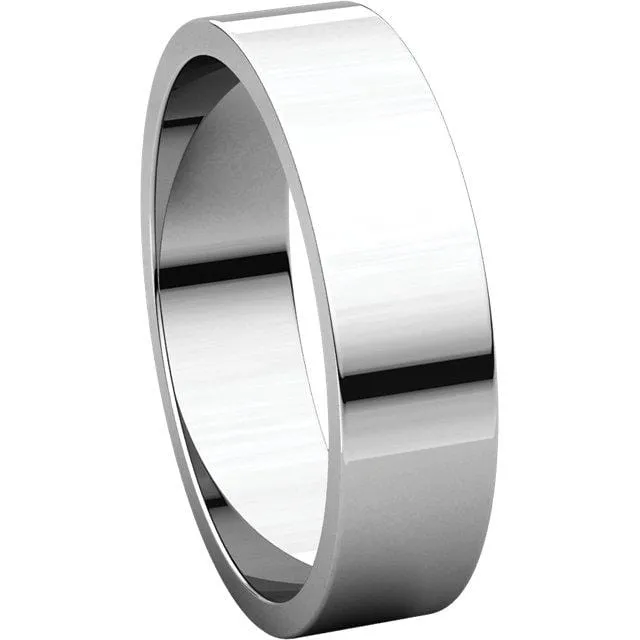 Wide Flat Modern Simple Comfort-fit Wedding Band