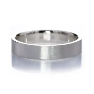 Wide Flat Modern Simple Comfort-fit Wedding Band
