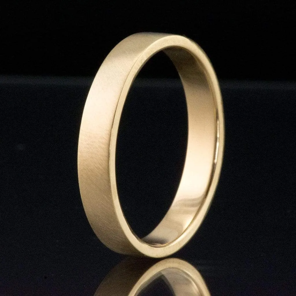 Wide Flat Modern Simple Comfort-fit Wedding Band