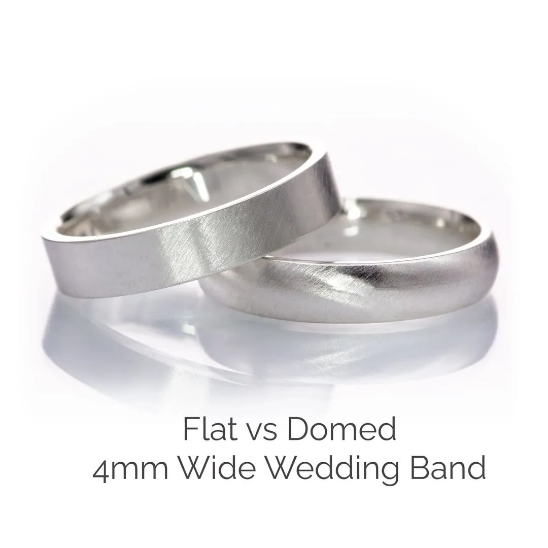Wide Flat Modern Simple Comfort-fit Wedding Band
