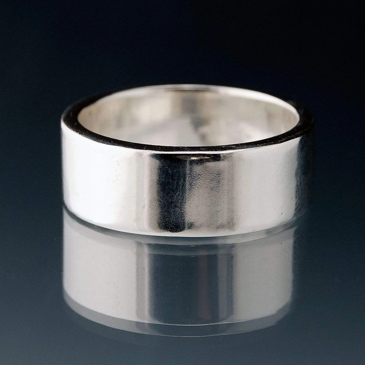 Wide Flat Modern Simple Comfort-fit Wedding Band