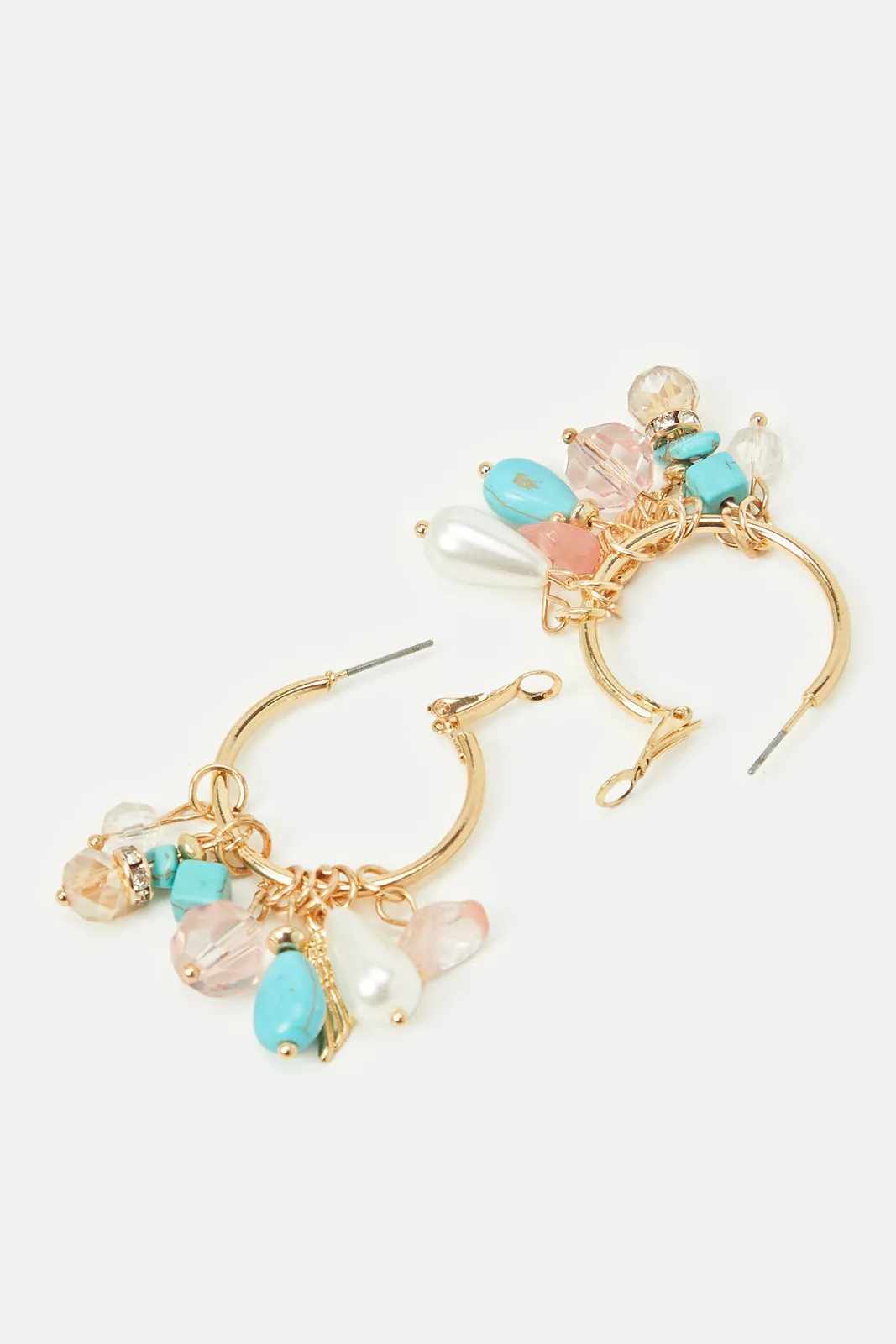 Women Multicolour Embellished Dangle Earrings